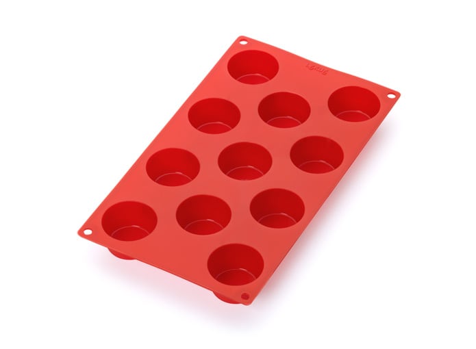 Silikonová forma na pečení mini muffinů, červená - Lékué