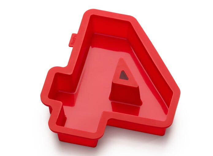 Silikonová forma na dort ve tvaru čísla 4, červená - Lékué