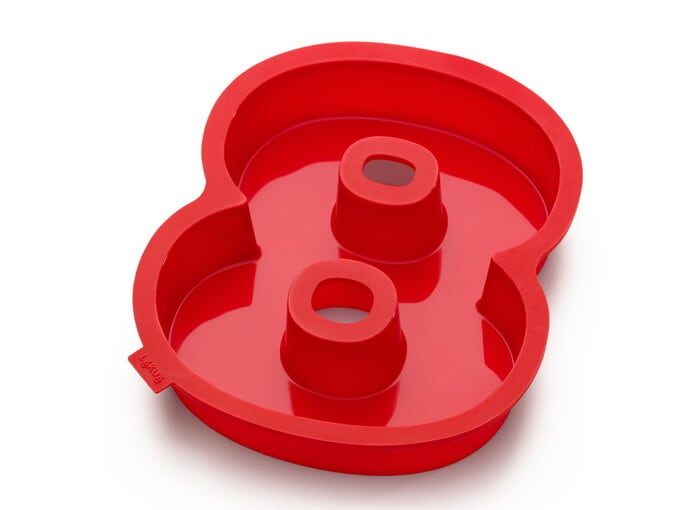 Silikonová forma na dort ve tvaru čísla 8, červená - Lékué
