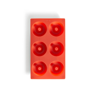 Silikonová forma na donuty, 6 ks, červená - Lékué
