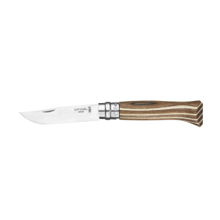 Zavírací nůž N°08 Stainless Steel, finská bříza hnědá, 8.5 cm - Opinel