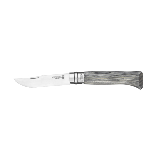 Zavírací nůž N°08 Stainless Steel, finská bříza šedá, 8.5 cm - Opinel