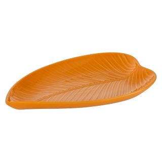Servírovací talíř In The Forest, ve tvaru listu, oranžový - Mason Cash