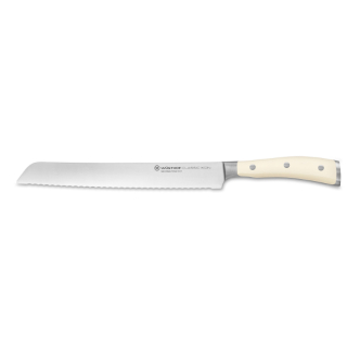 Nůž na chleba Classic Ikon créme vroubkovaný, 23 cm, dárkové balení - Wüsthof Dreizack Solingen